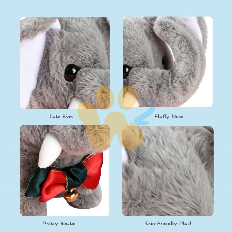 W2TOY Electric Plush Toy -Bowtie Elephant（1pcs）